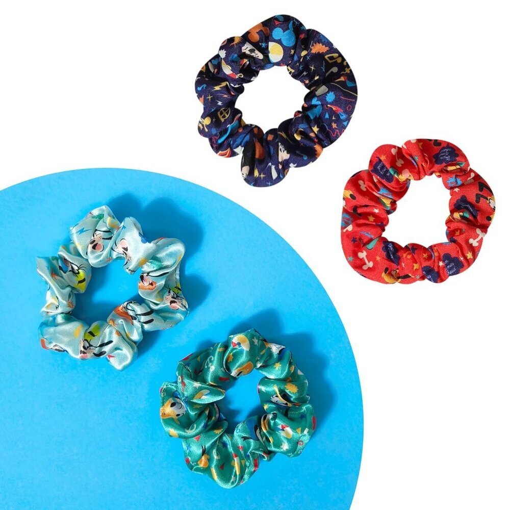 Adorable 4-Piece Minnie & Mickey Scrunchies - Safe Hair Accessories for Ages 3+ - Picture 6 of 6